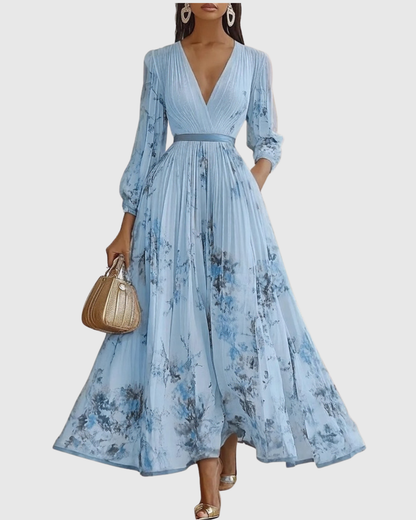 Giulia - Élégante Robe Maxi Plissée