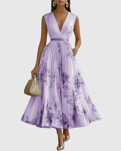 Giulia - Élégante Robe Maxi Plissée
