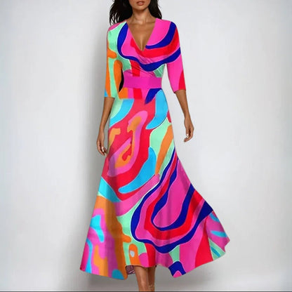 Matilde - Robe confortable à manches trois-quarts