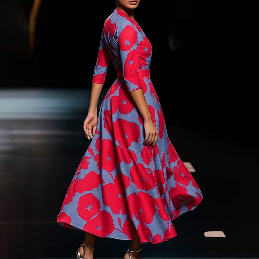 Matilde - Robe confortable à manches trois-quarts