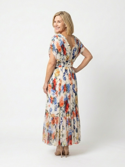 Savannah | Robe midi plissée sans manches