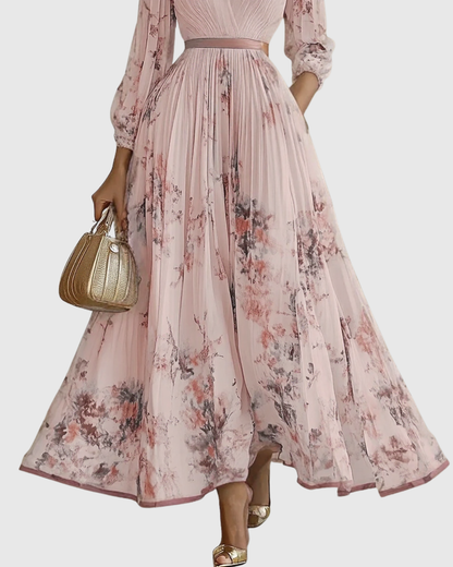 Paola - Robe maxi plissée élégante