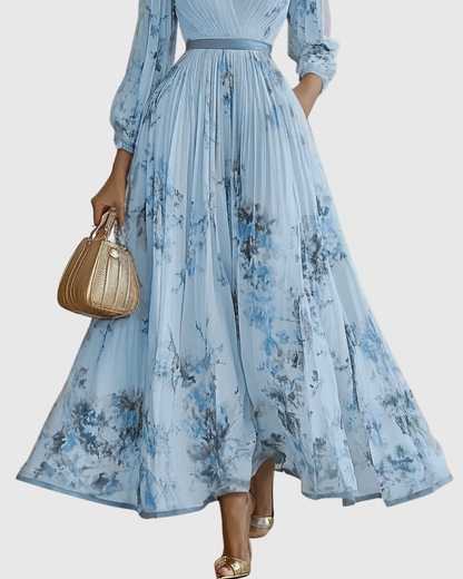 Paola - Robe maxi plissée élégante
