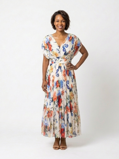 Savannah | Robe midi plissée sans manches