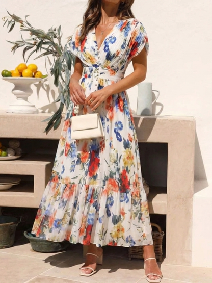 Savannah | Robe midi plissée sans manches