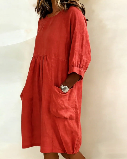 Robe Trois-Quarts Manche Large