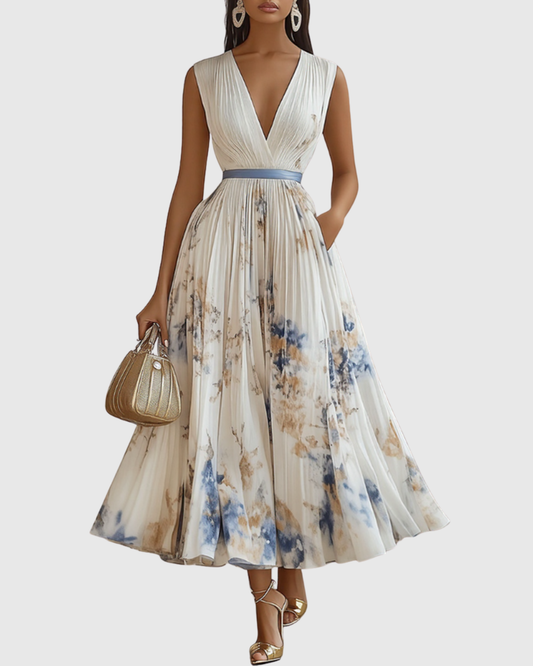 Giulia - Élégante Robe Maxi Plissée