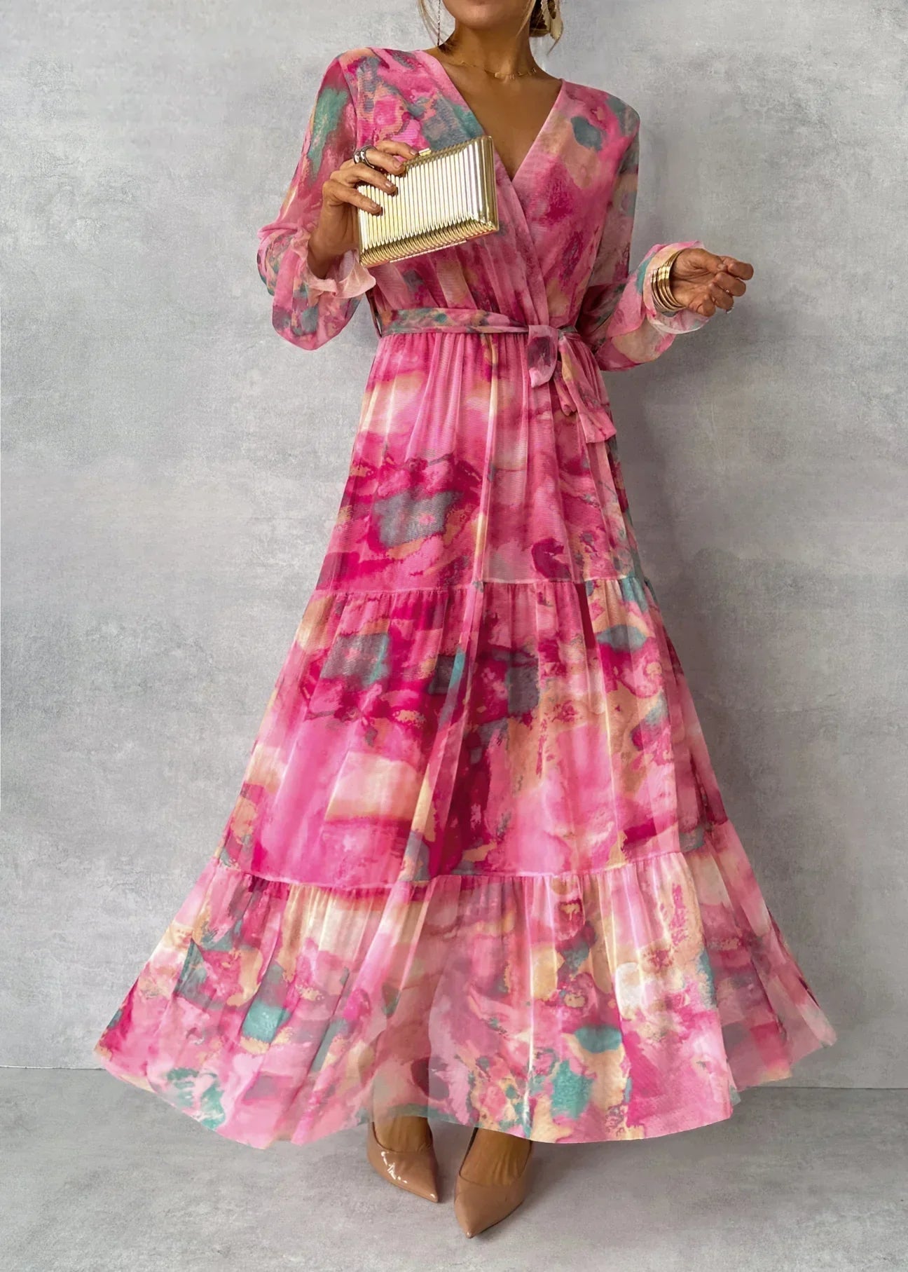 Roberta - Robe portefeuille à motif floral