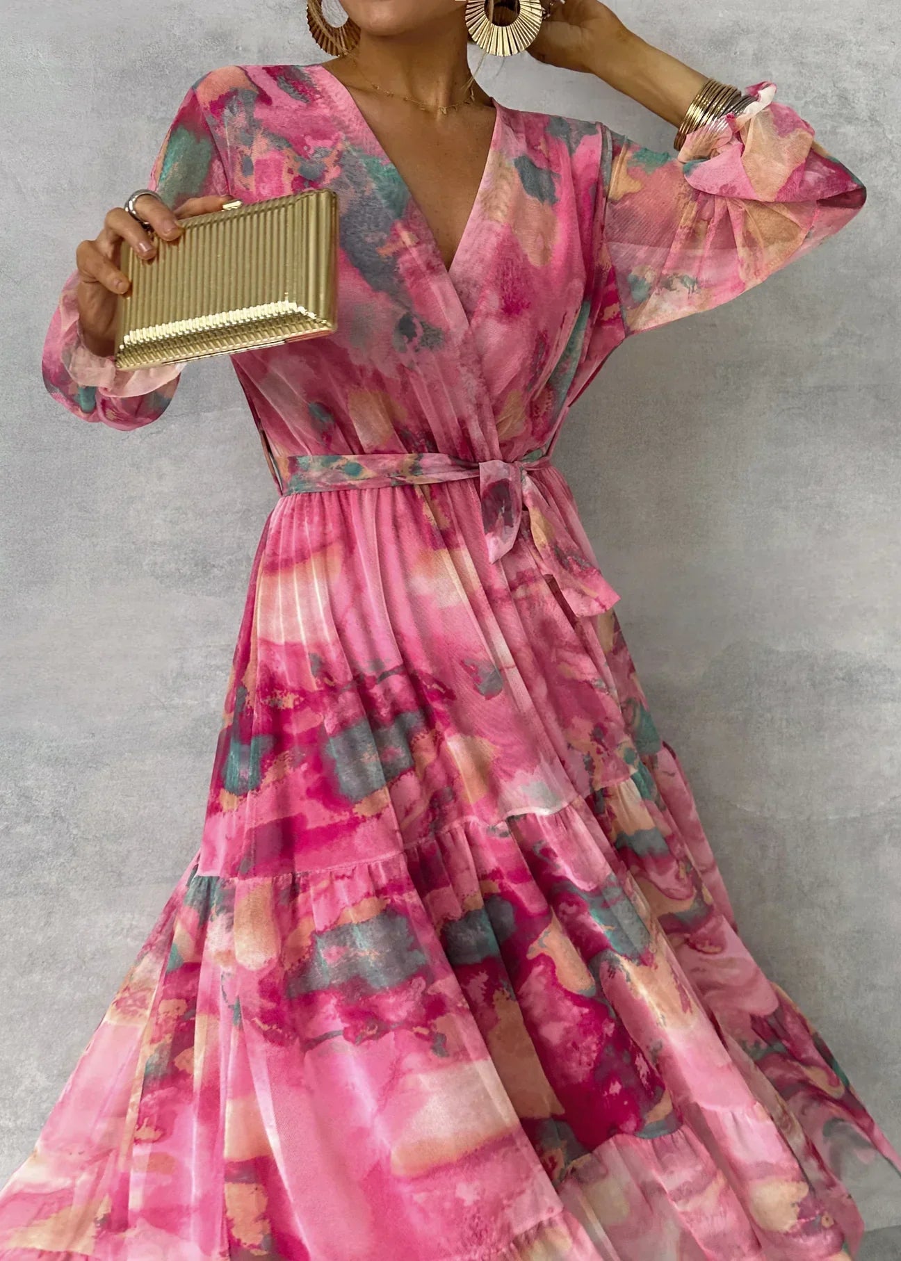 Roberta - Robe portefeuille à motif floral
