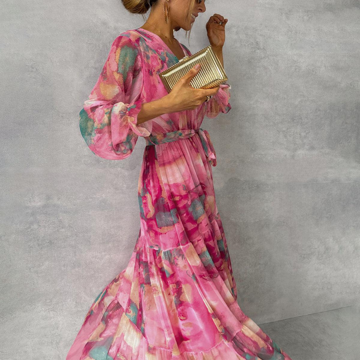Roberta - Robe portefeuille à motif floral