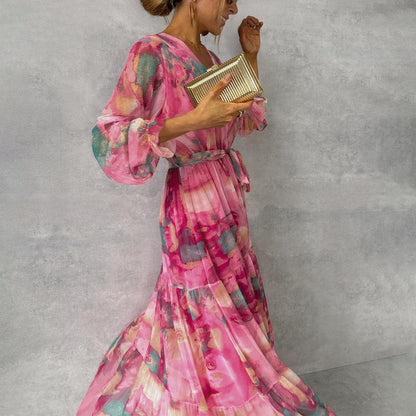 Roberta - Robe portefeuille à motif floral