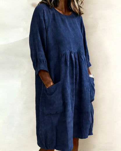 Robe Trois-Quarts Manche Large