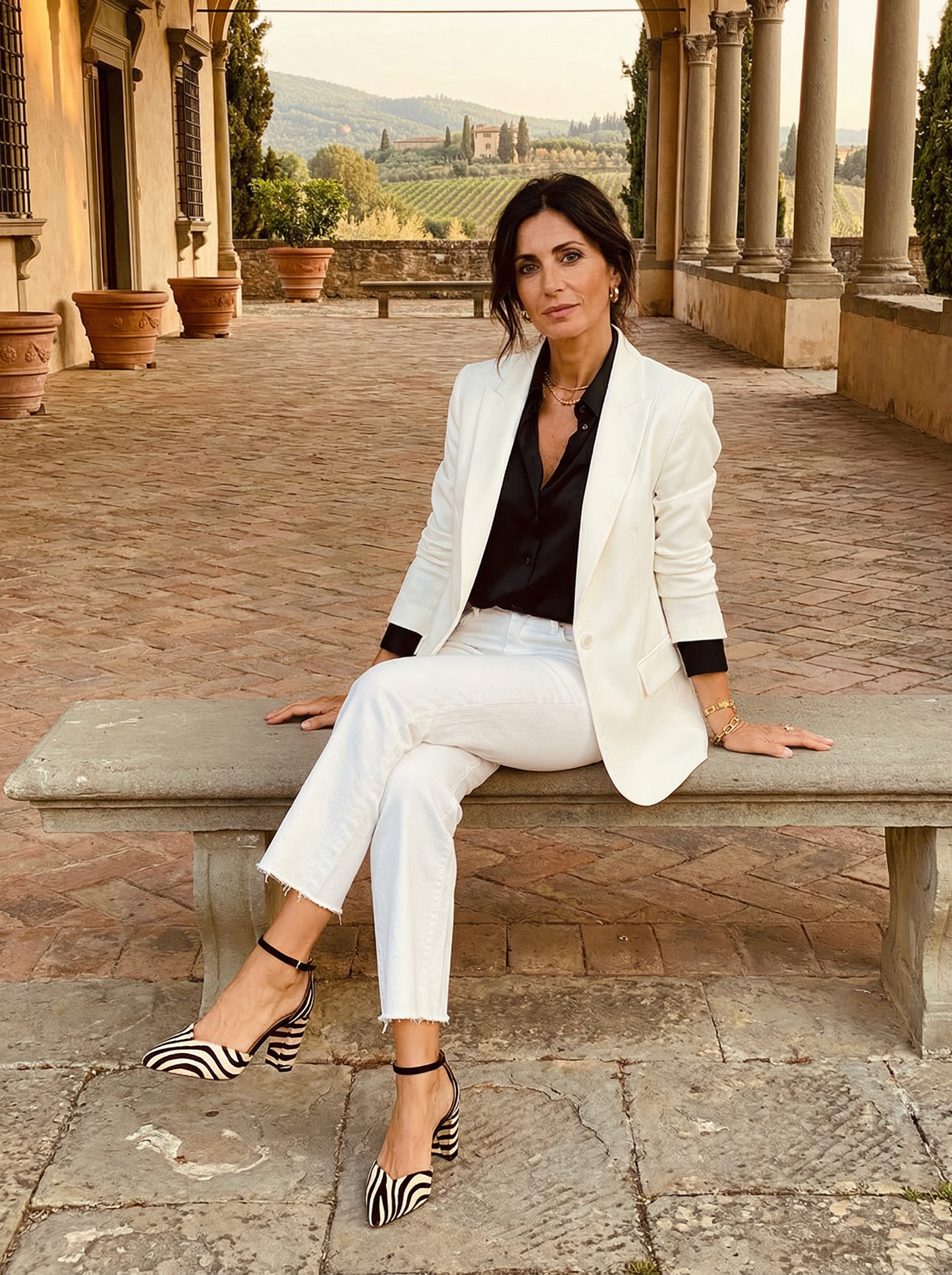 Zebra Trend – escarpin avec bride réglable