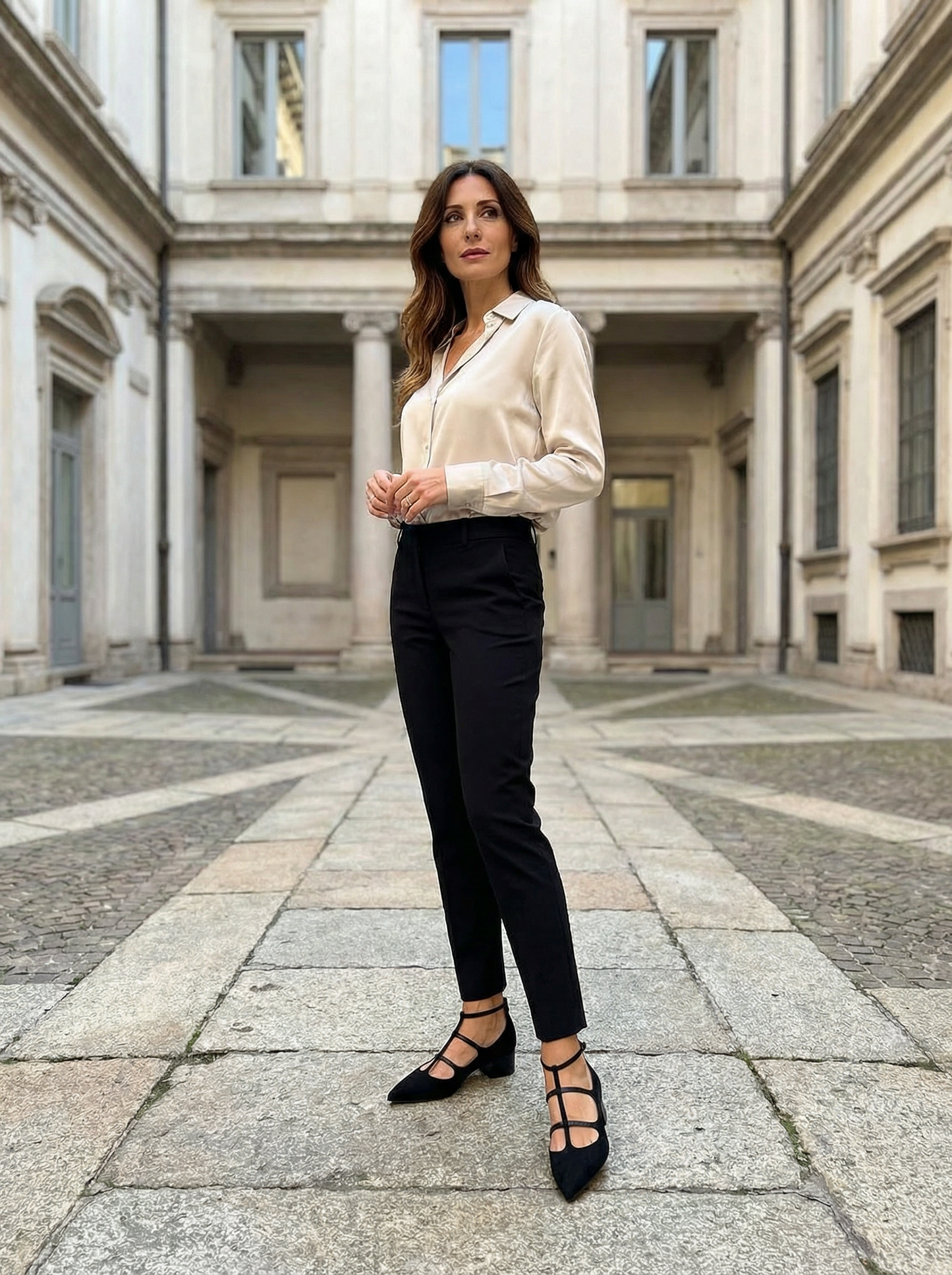 Notte Elegante – Talon noir avec brides confortables
