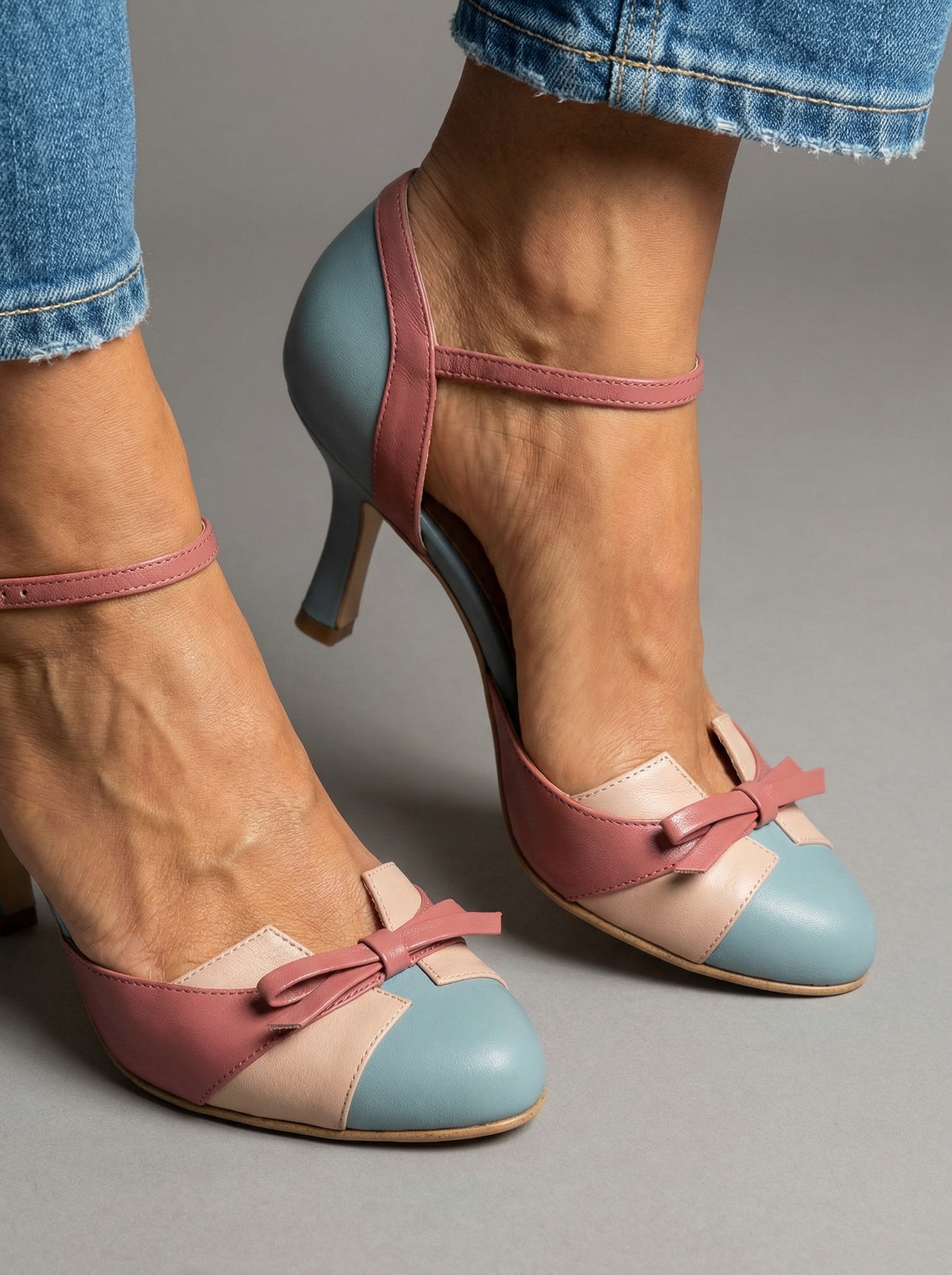 Passione – sandale avec nœud et talon confortable