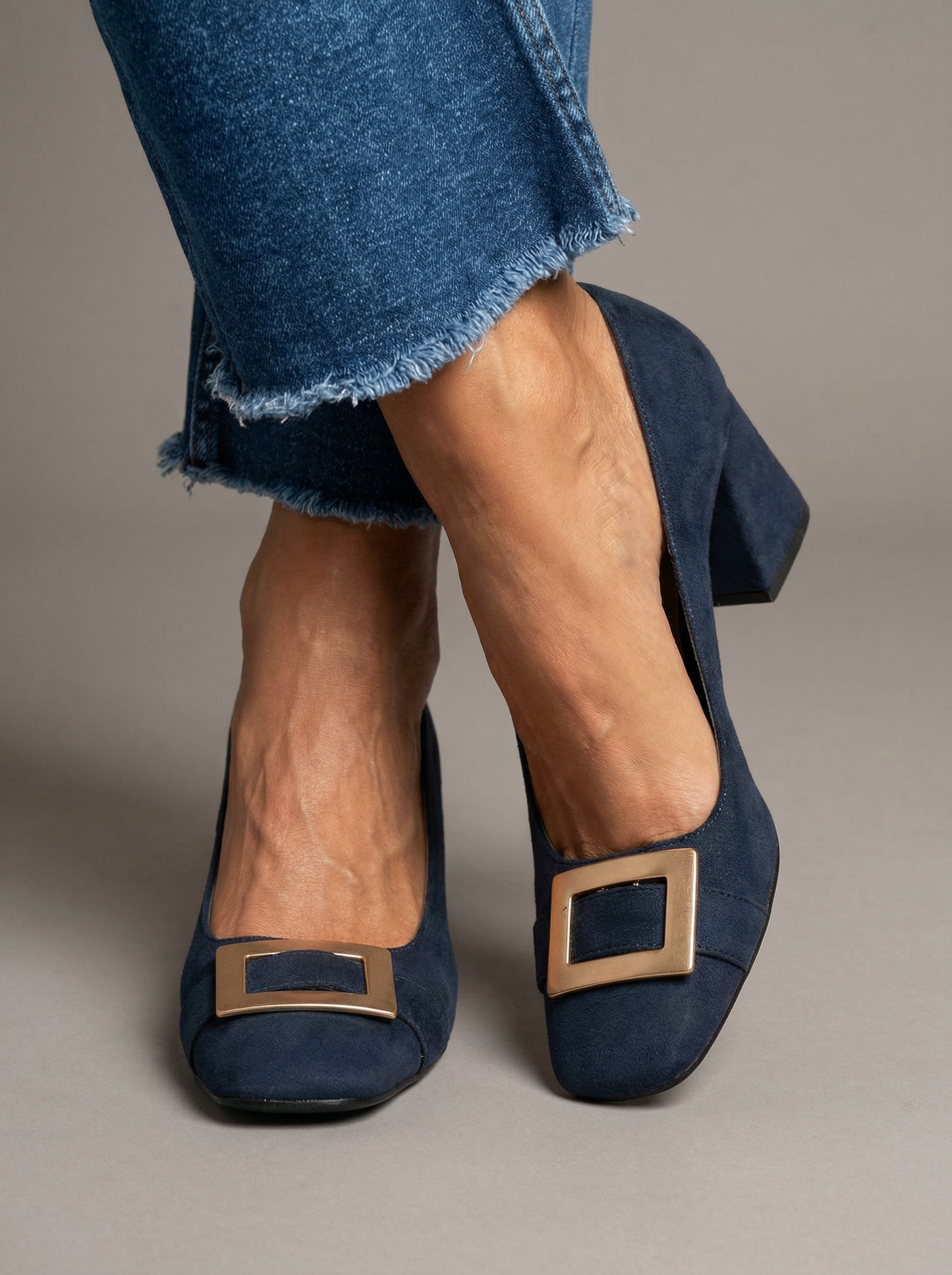 Capri Blu – talon large et stable avec boucle