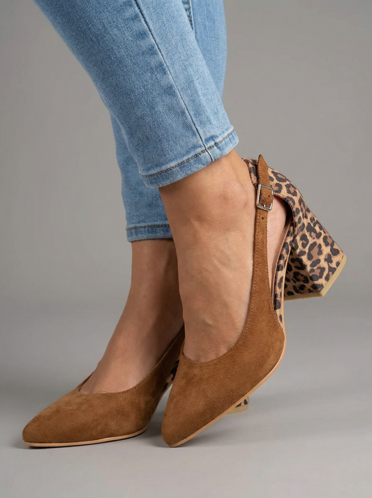 Venezia Classico – escarpins slingback à talon imprimé animalier