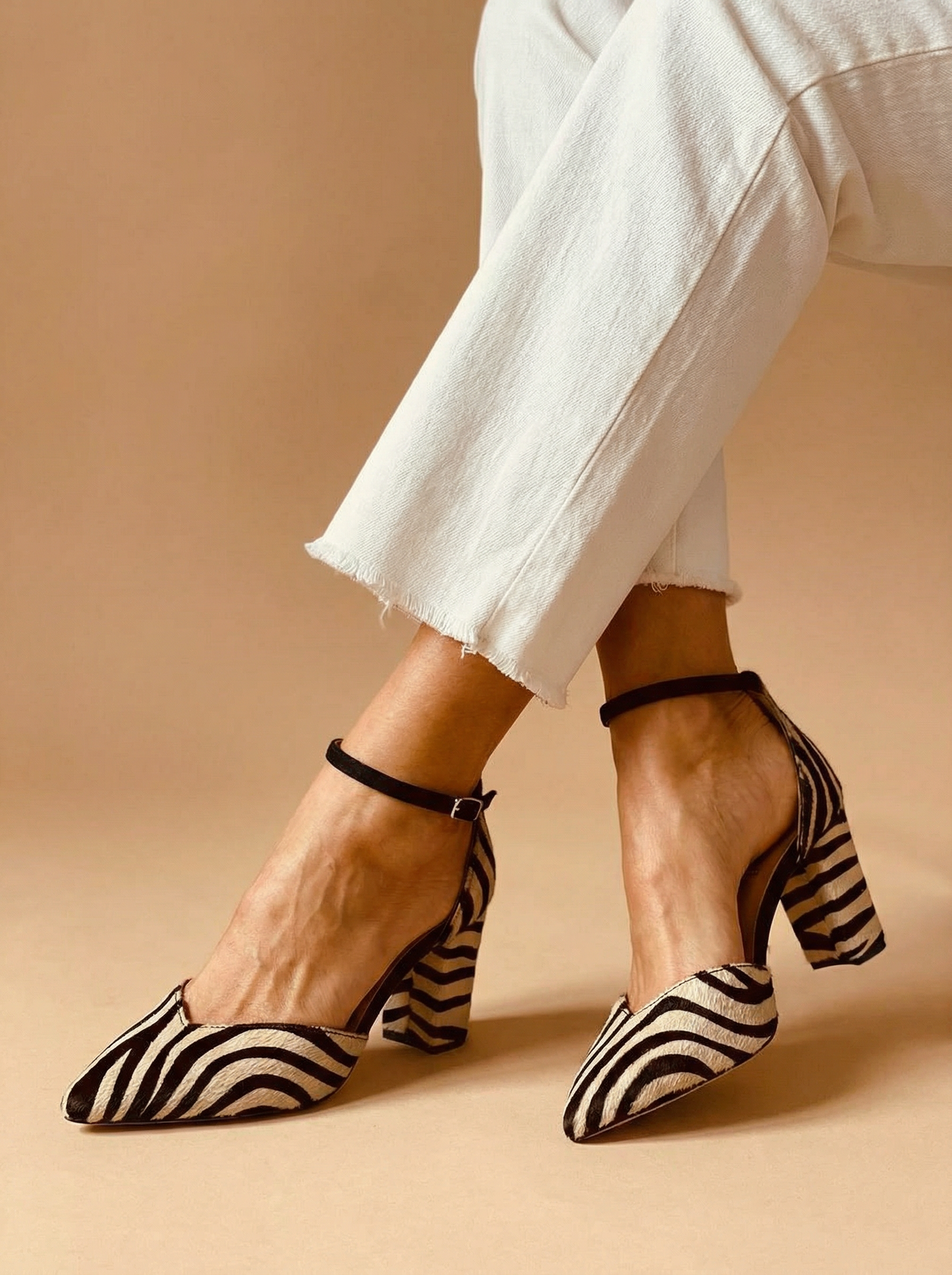 Zebra Trend – escarpin avec bride réglable