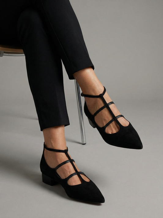 Notte Elegante – Talon noir avec brides confortables